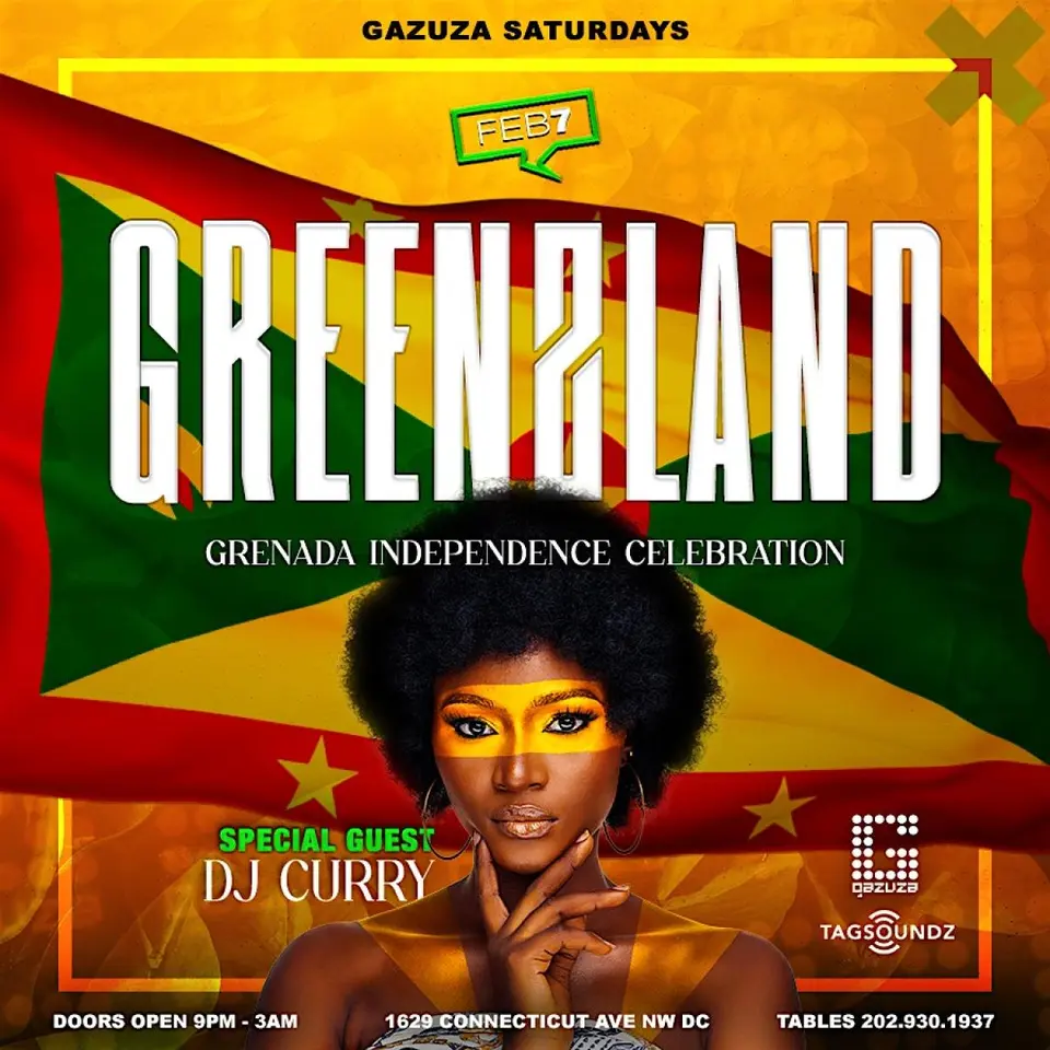 Greenzland - Grenada Independence flyer or graphic.