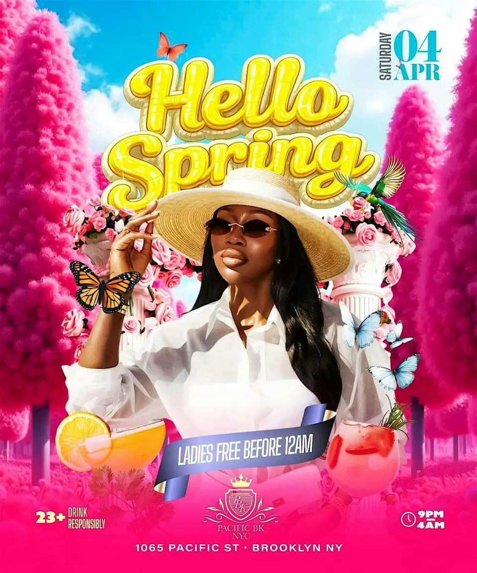 Hello Spring flyer or graphic.