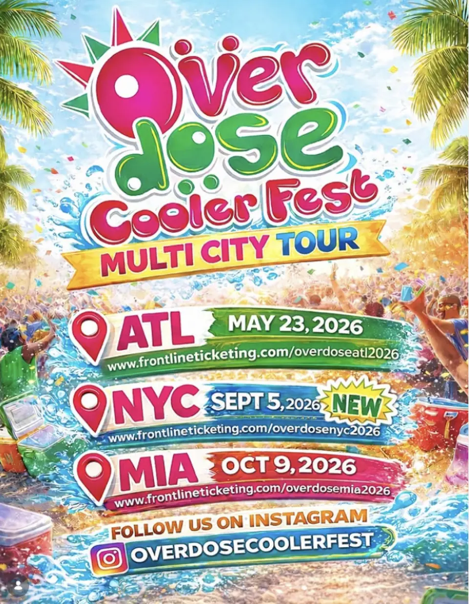 Overdose Cooler Fest flyer or graphic.