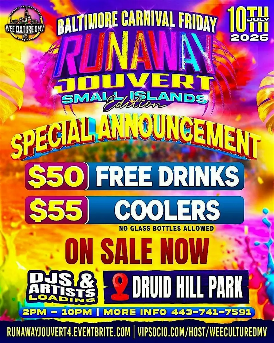 Runaway Jouvert flyer or graphic.