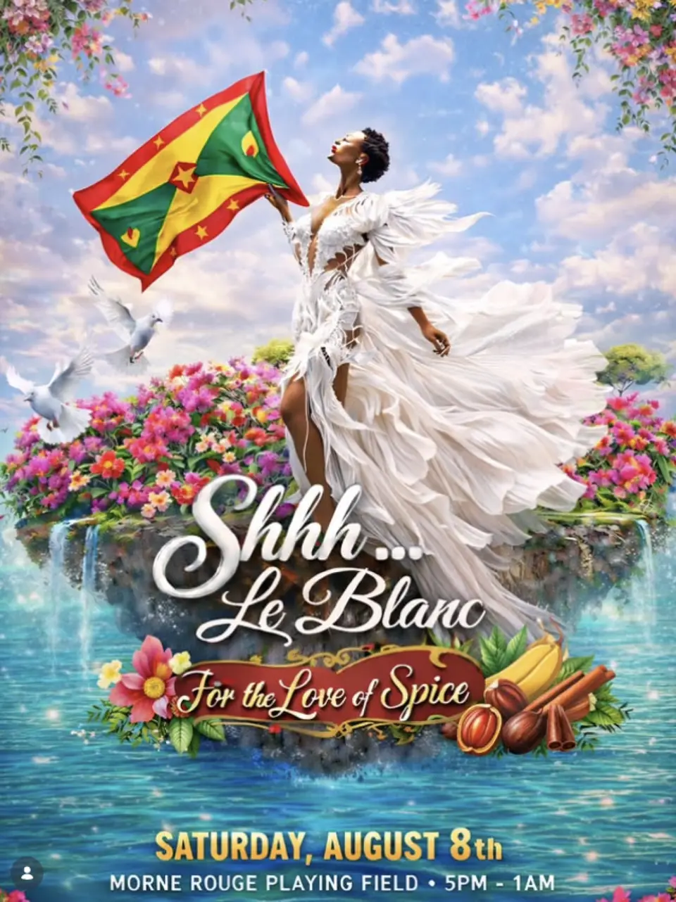 Shhh Le Blanc flyer or graphic.