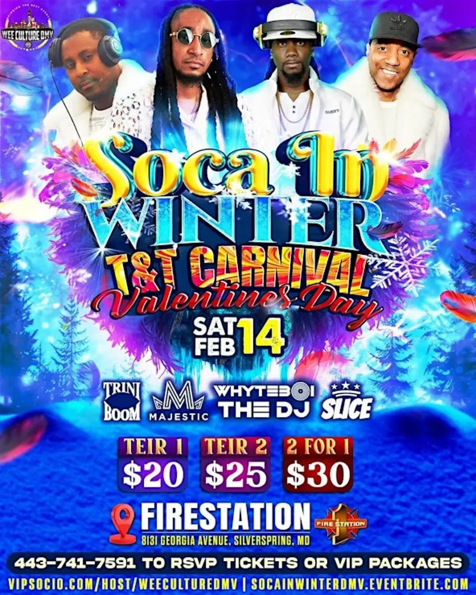Soca in Winter flyer or graphic.