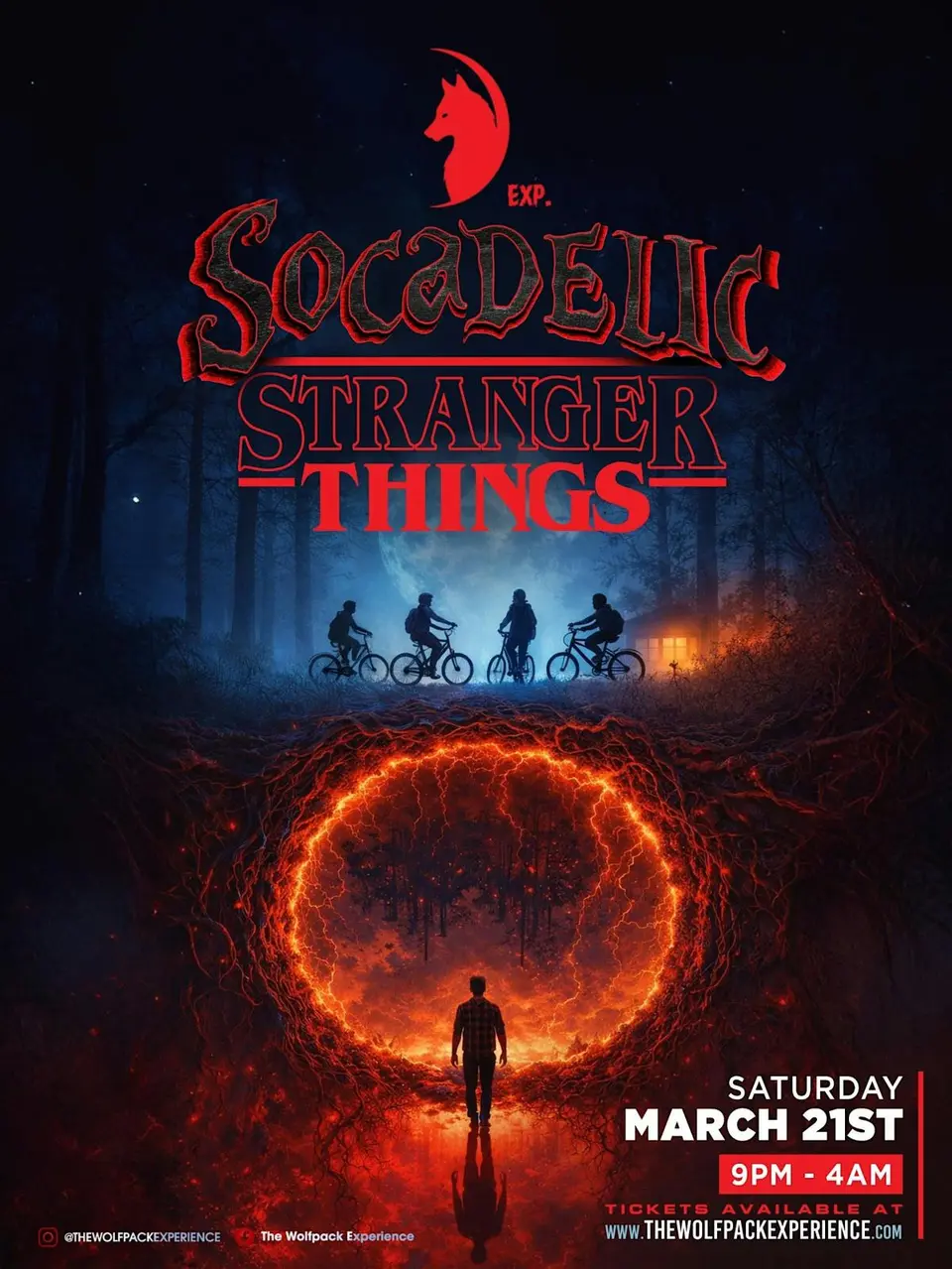 Socadelic: Stranger Things flyer or graphic.