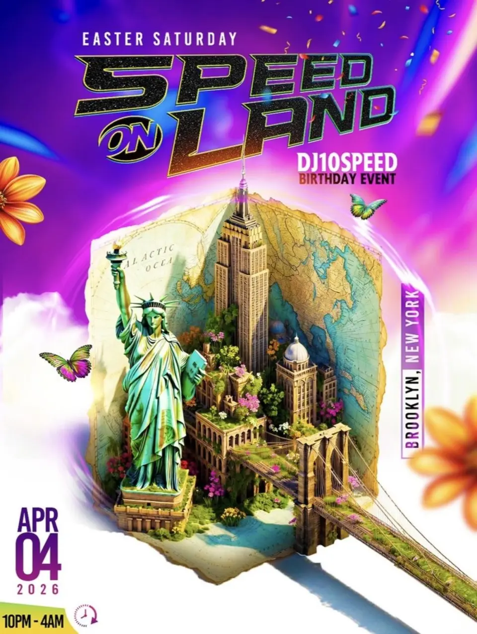 Speed On Land flyer or graphic.
