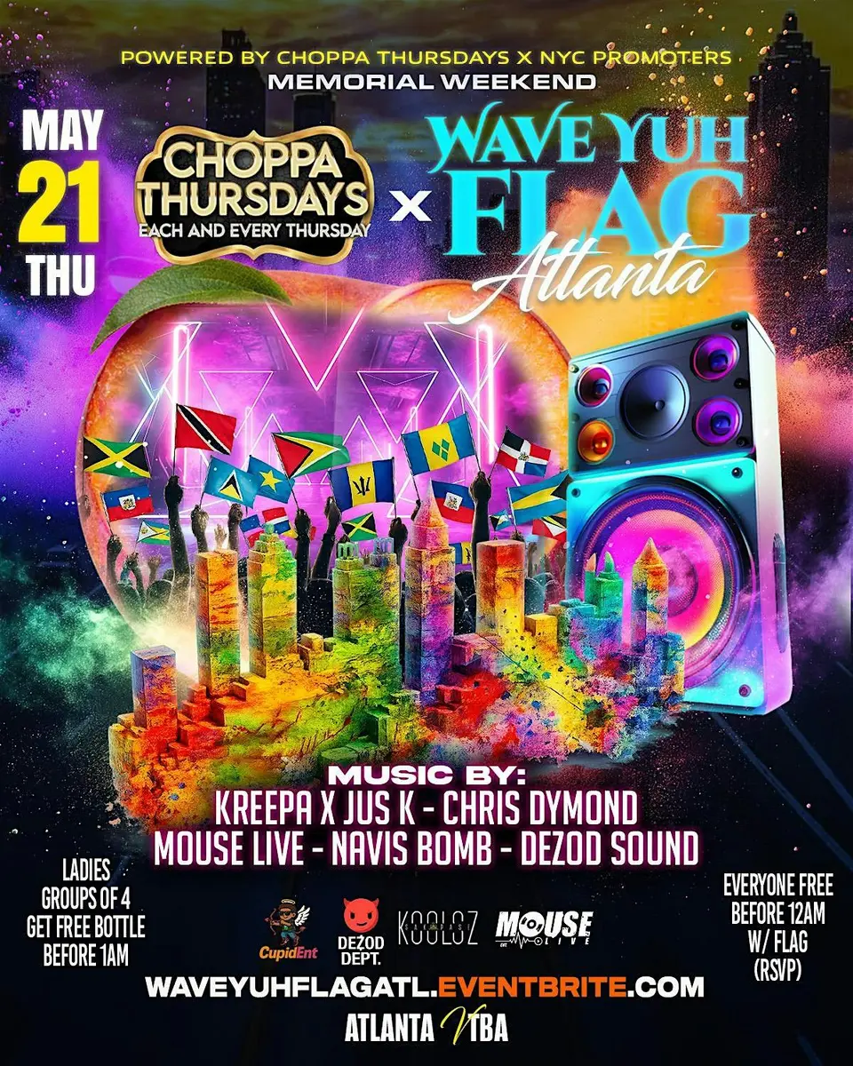 Wave Yuh Flag ATL  flyer or graphic.
