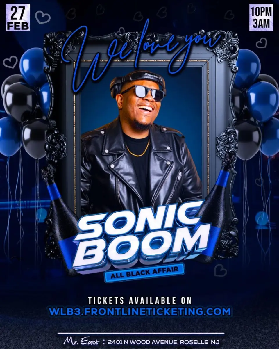 We Love You Sonicboom flyer or graphic.