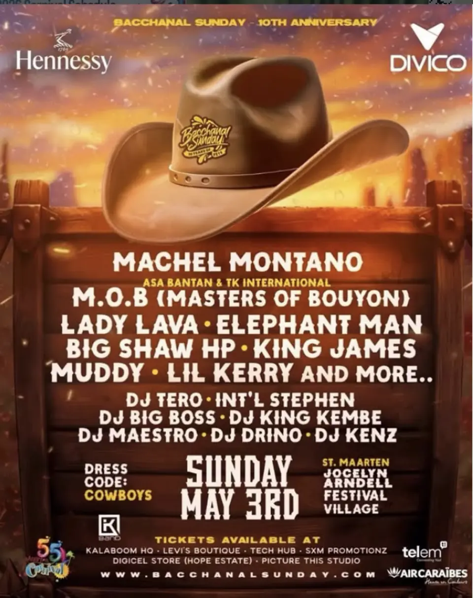 Bacchanal Sunday flyer or graphic.