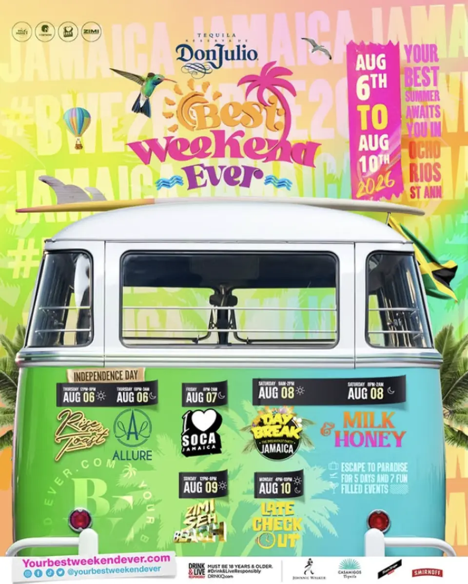 Best Weekend Ever flyer or graphic.