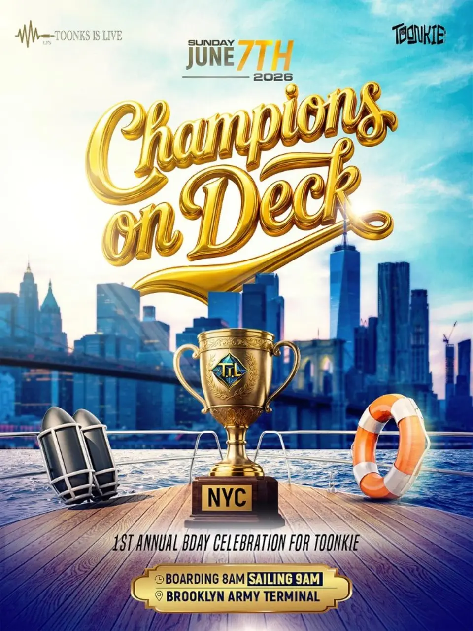 Champions On Deck flyer or graphic.