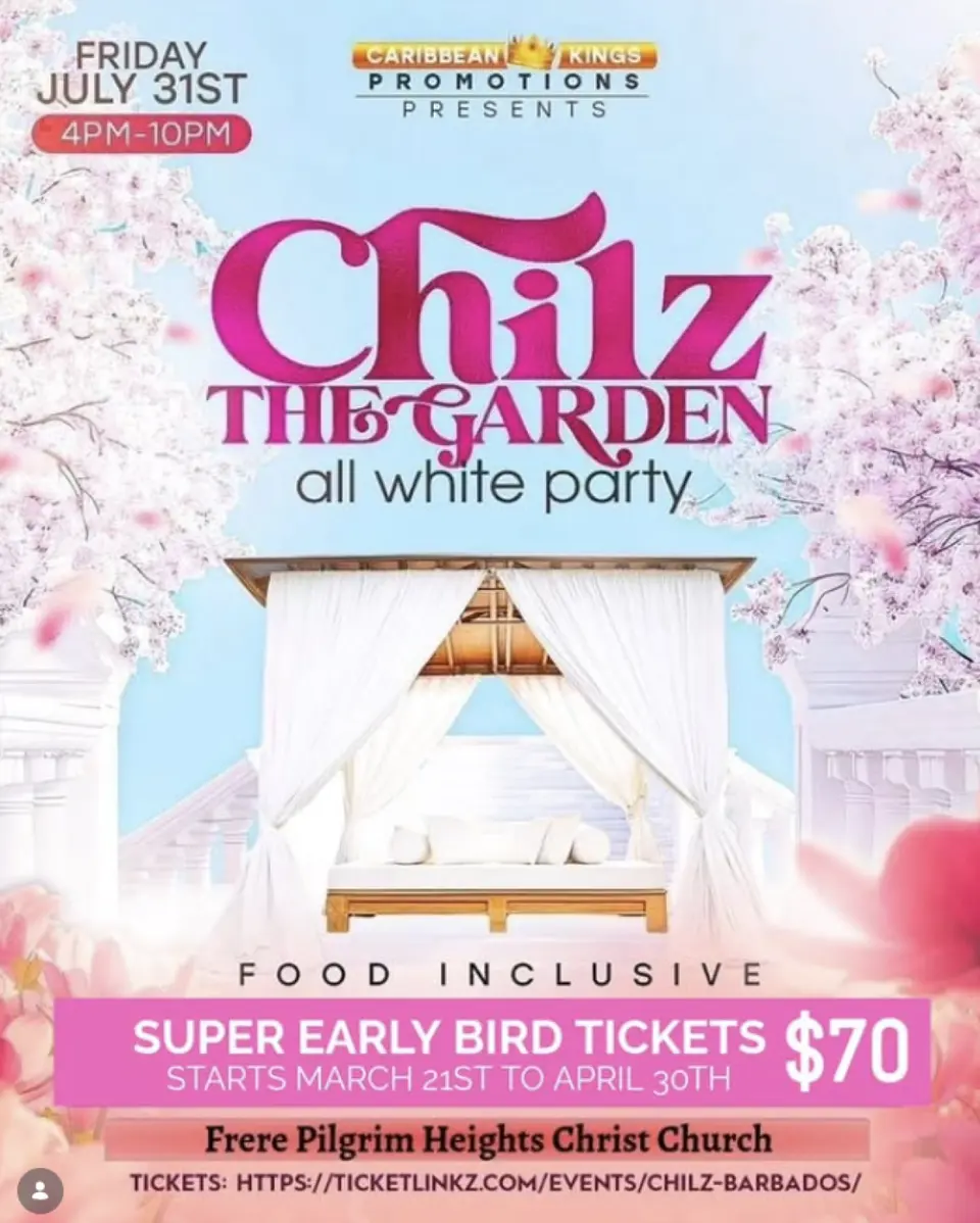 Chilz The Garden Party flyer or graphic.