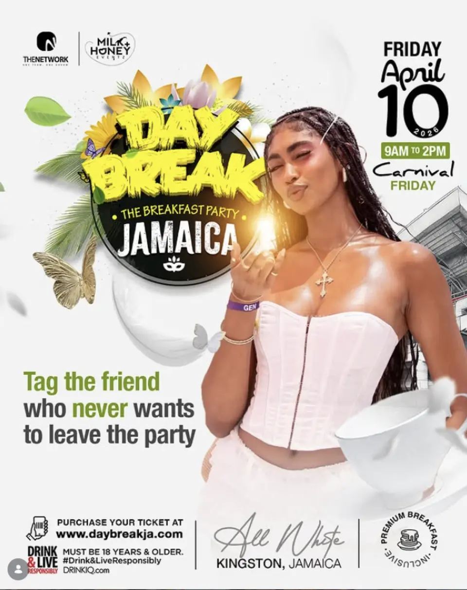 Daybreak All White flyer or graphic.