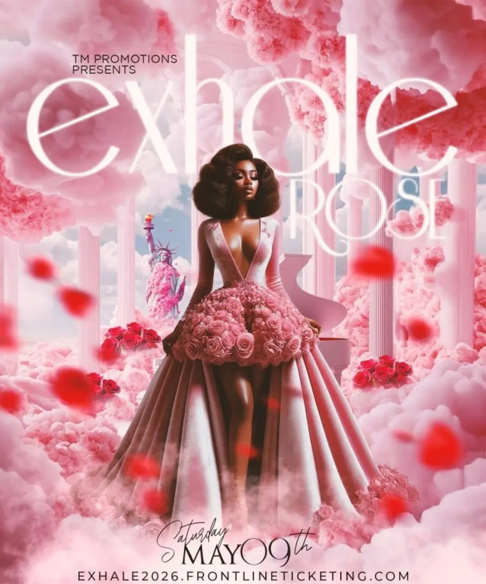 Exhale Rose flyer or graphic.