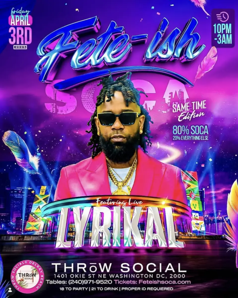 Feteish Soca  flyer or graphic.