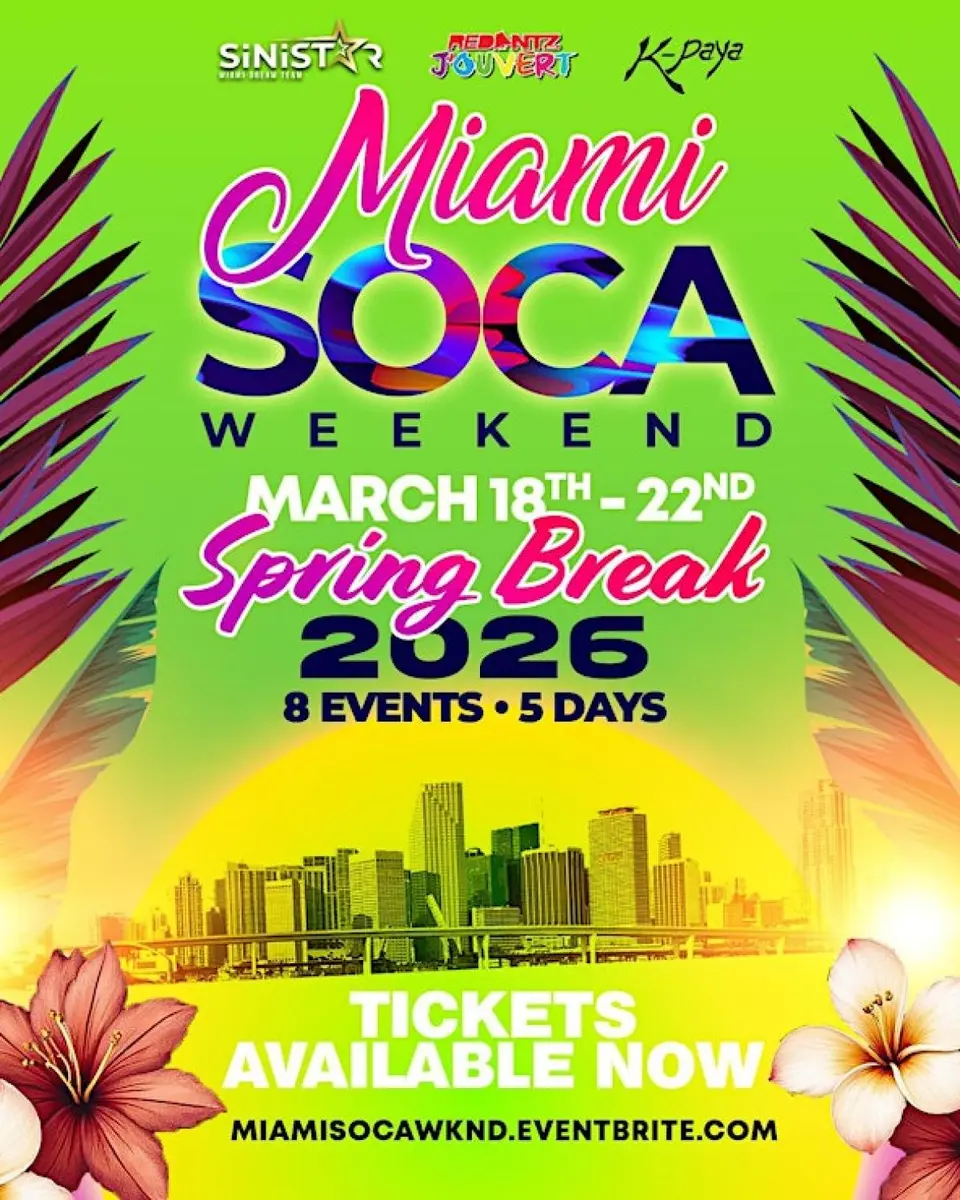 Miami Soca Weekend - Combo Ticket flyer or graphic.