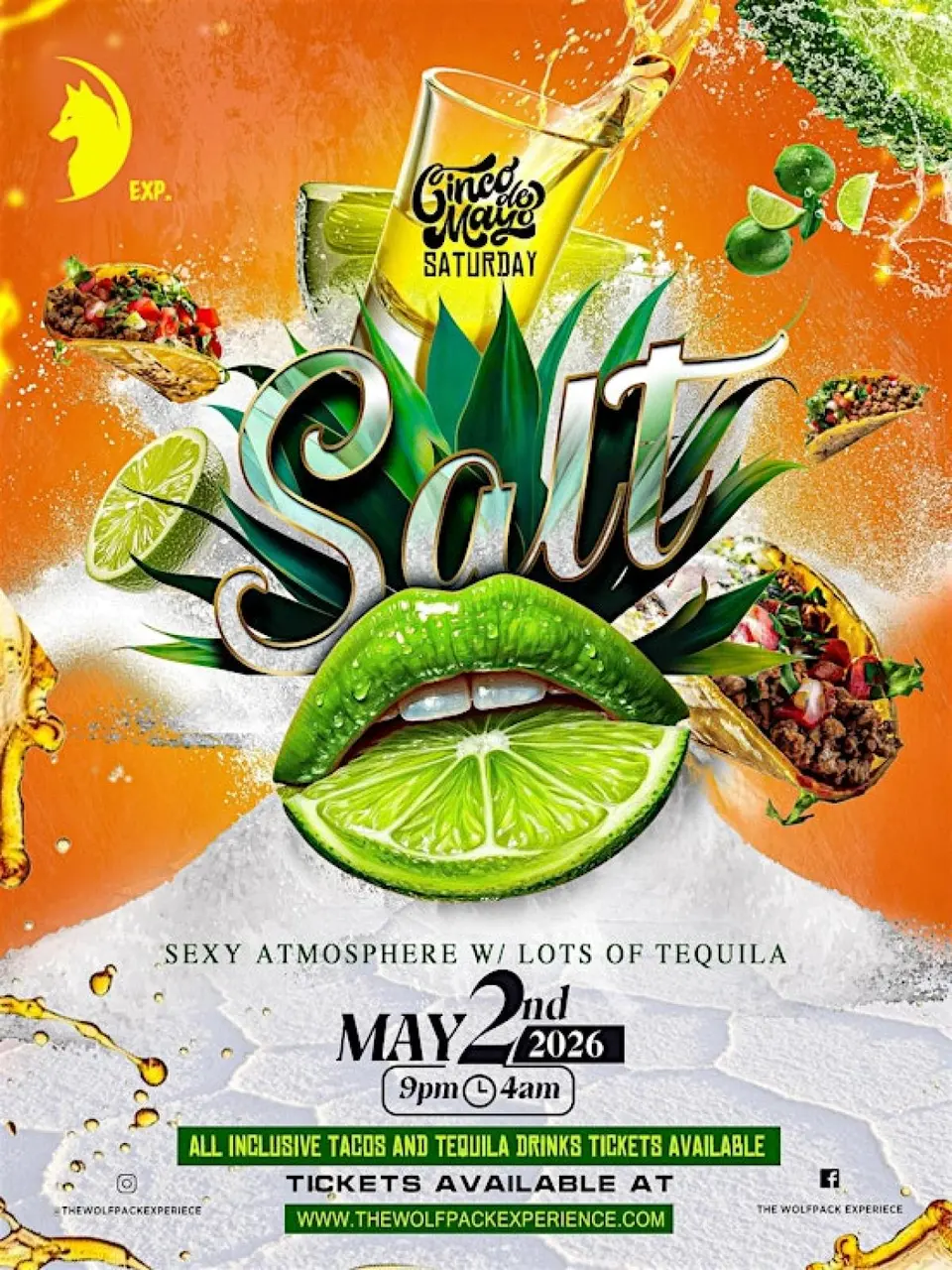 Salt: Cinco De Mayo Caribbean, Urban & Latin Celebration flyer or graphic.