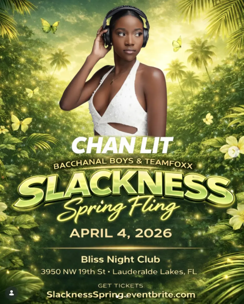Slackness flyer or graphic.