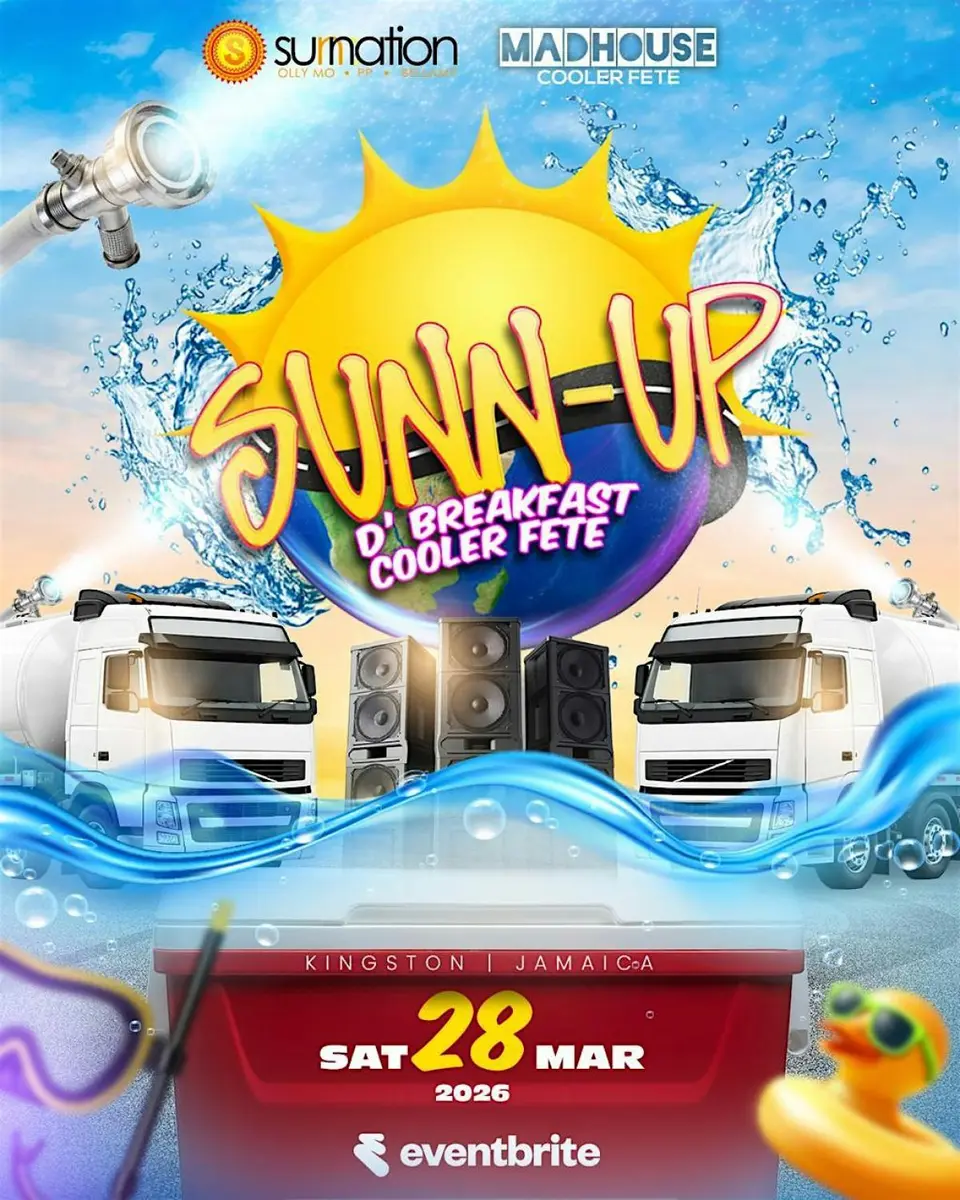 Sunn Up- D' Breakfast Cooler Fete flyer or graphic.