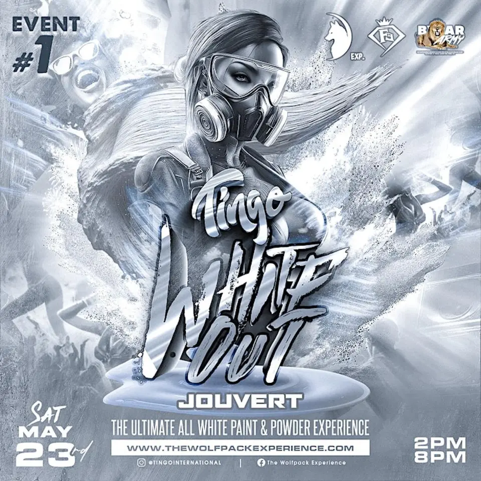Tingo Jouvert White Out flyer or graphic.