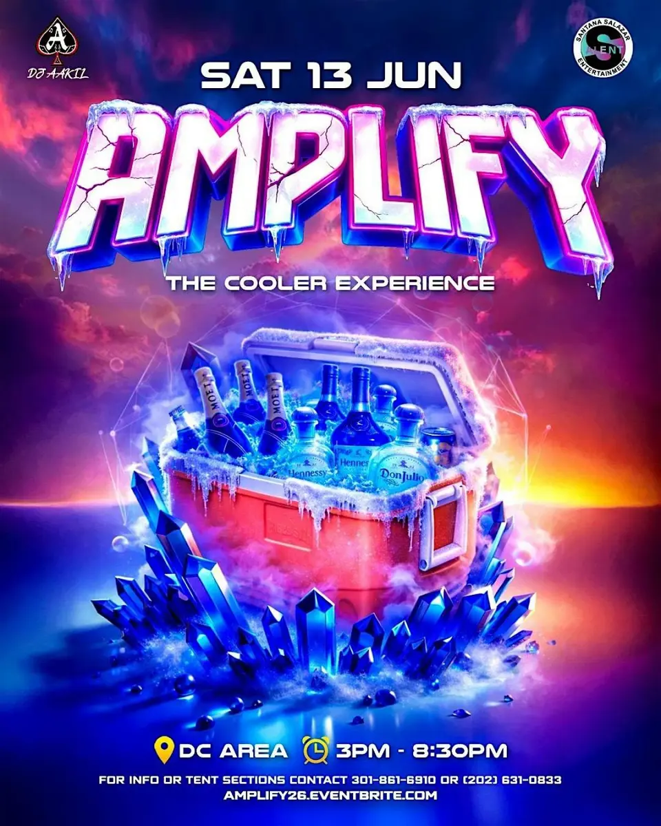 Amplify The Cooler Fete flyer or graphic.
