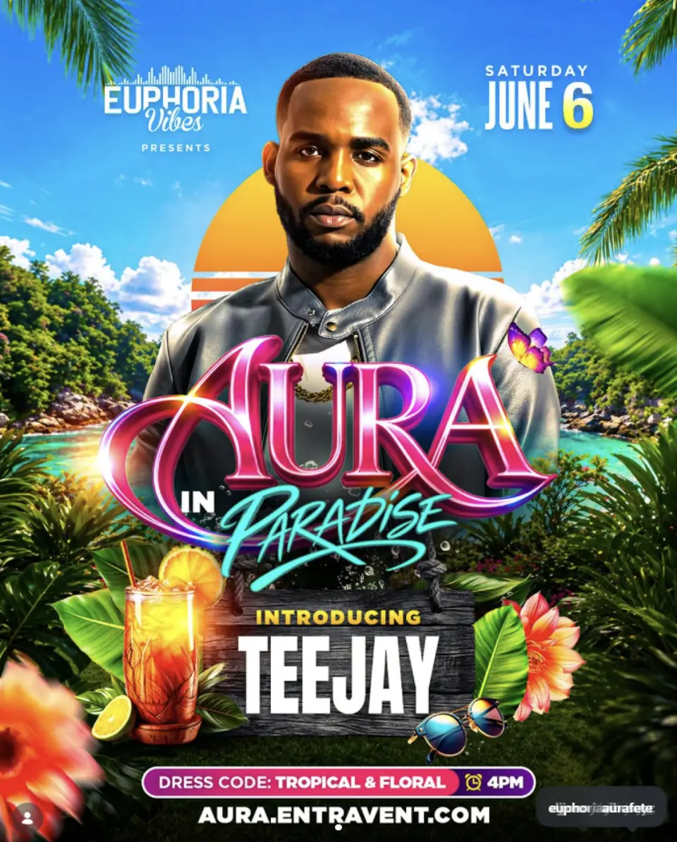 Aura: In Paradise flyer or graphic.