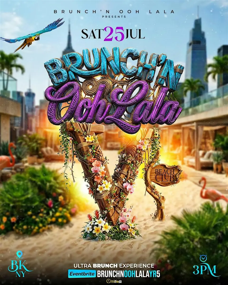 Brunch'n Oooh Lala flyer or graphic.