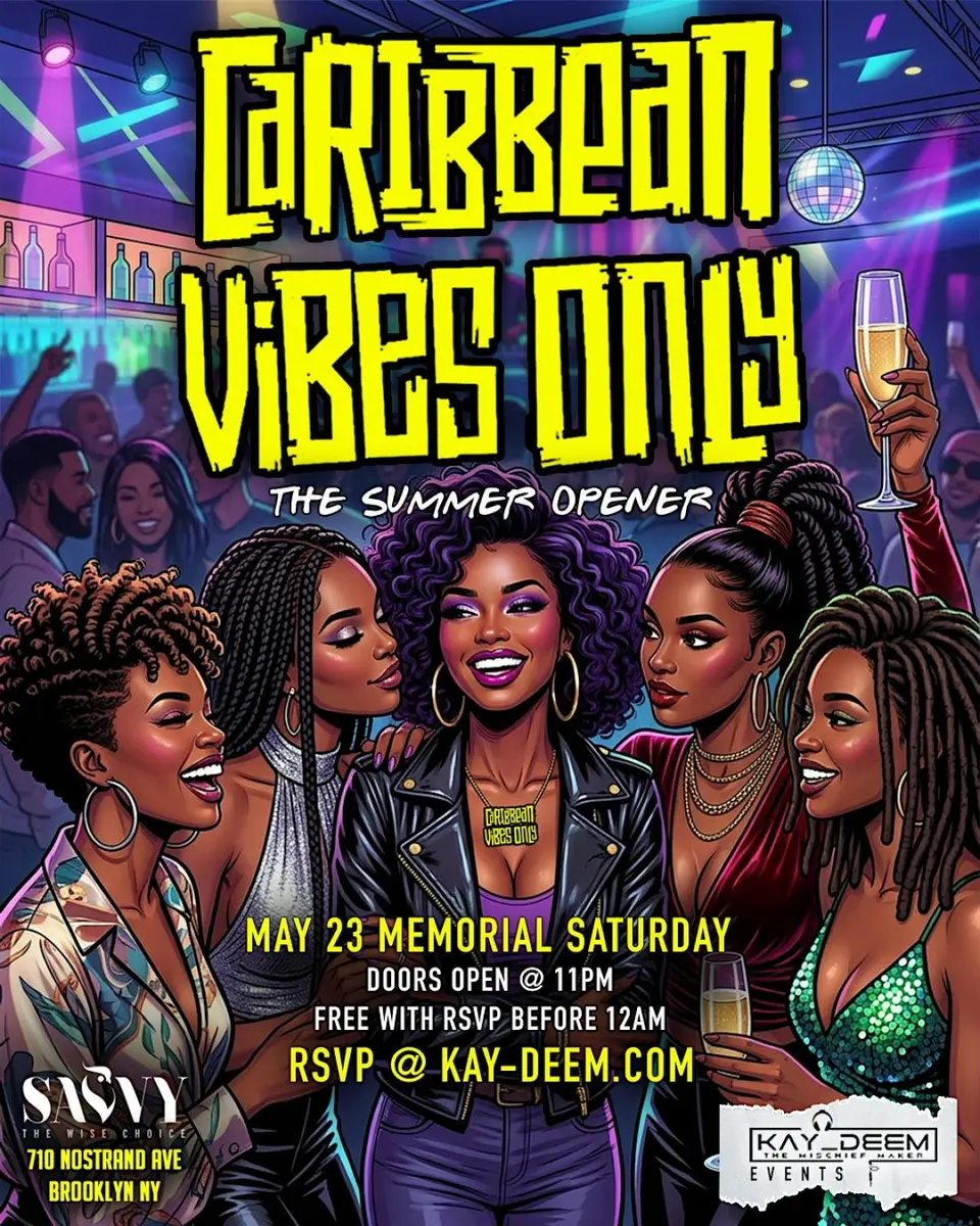Caribbean Vibes Only flyer or graphic.