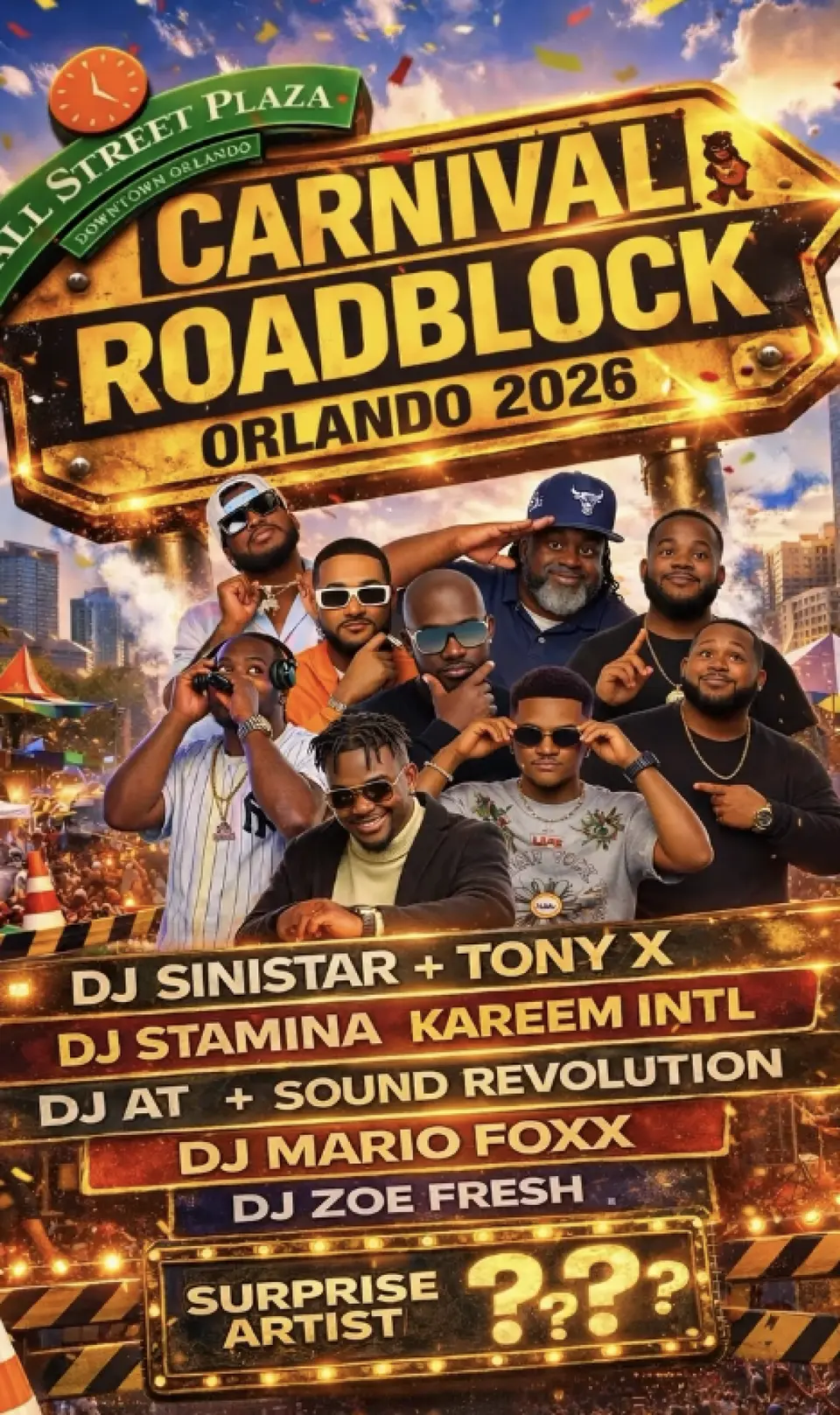 Carnival Roadblock flyer or graphic.