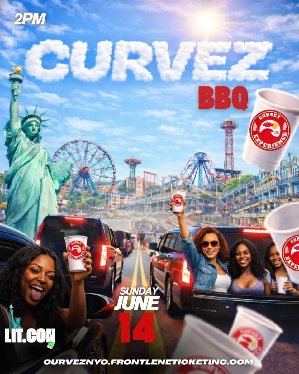 Curvez BBQ flyer or graphic.
