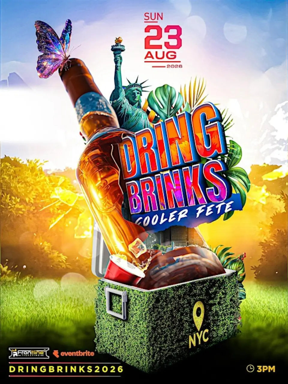 Dring Brinks Cooler Fete flyer or graphic.