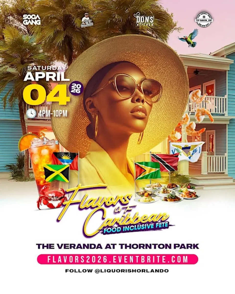 Flavors of the Caribbean flyer or graphic.