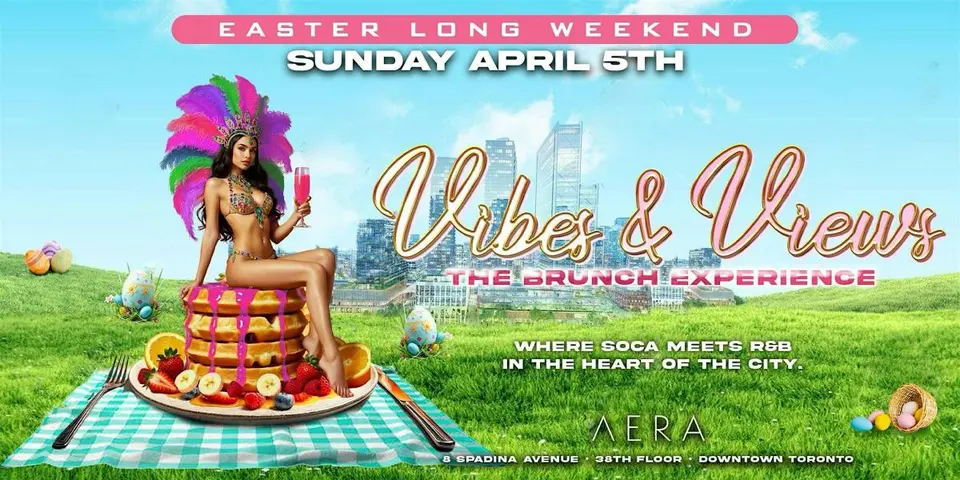 Vibes & Views Brunch flyer or graphic.