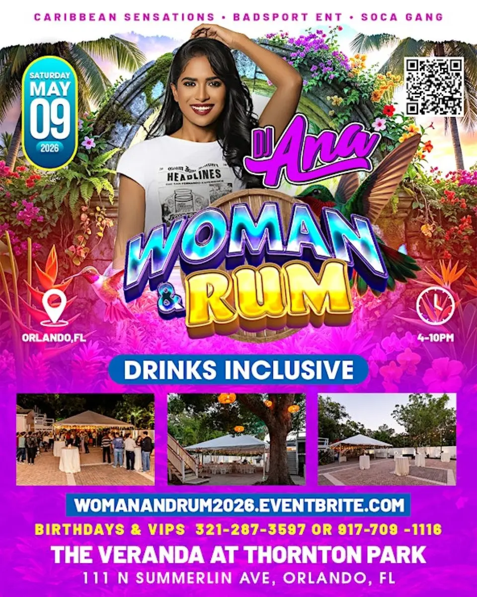 Woman & Rum flyer or graphic.