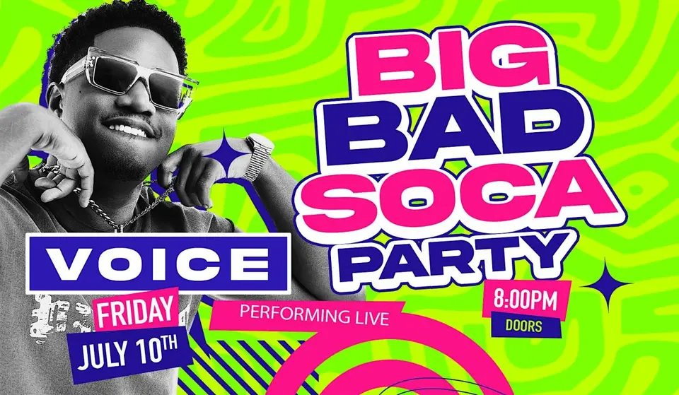 Big Bad Soca Party  flyer or graphic.