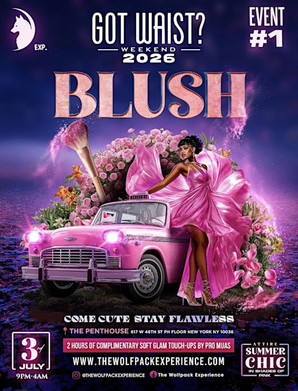 Blush: Pink Penthouse Party flyer or graphic.