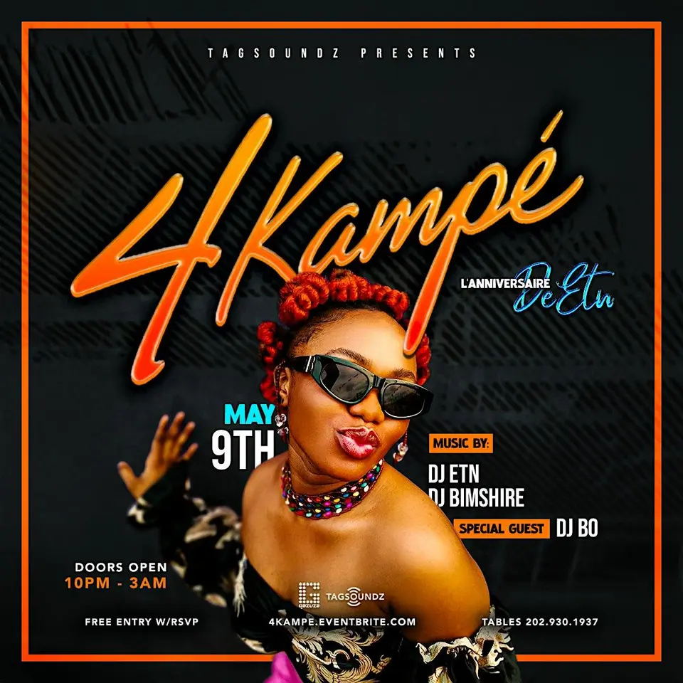 4KAMPE: A Night of KONPA! flyer or graphic.