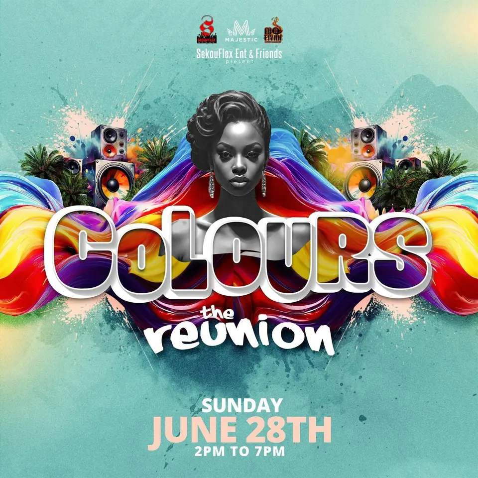 Colours The Reunion flyer or graphic.