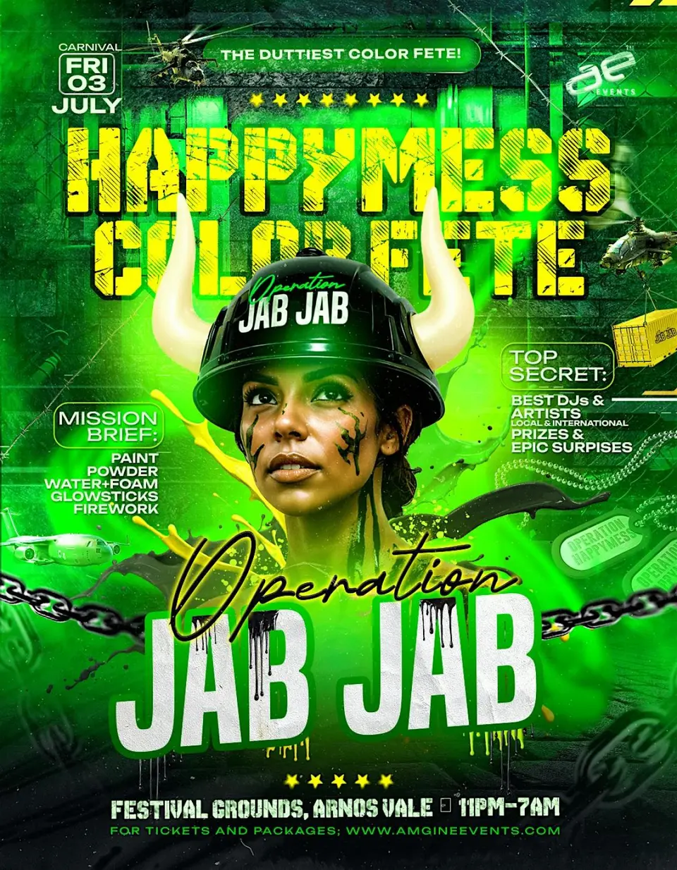 Happymess Color Fete flyer or graphic.