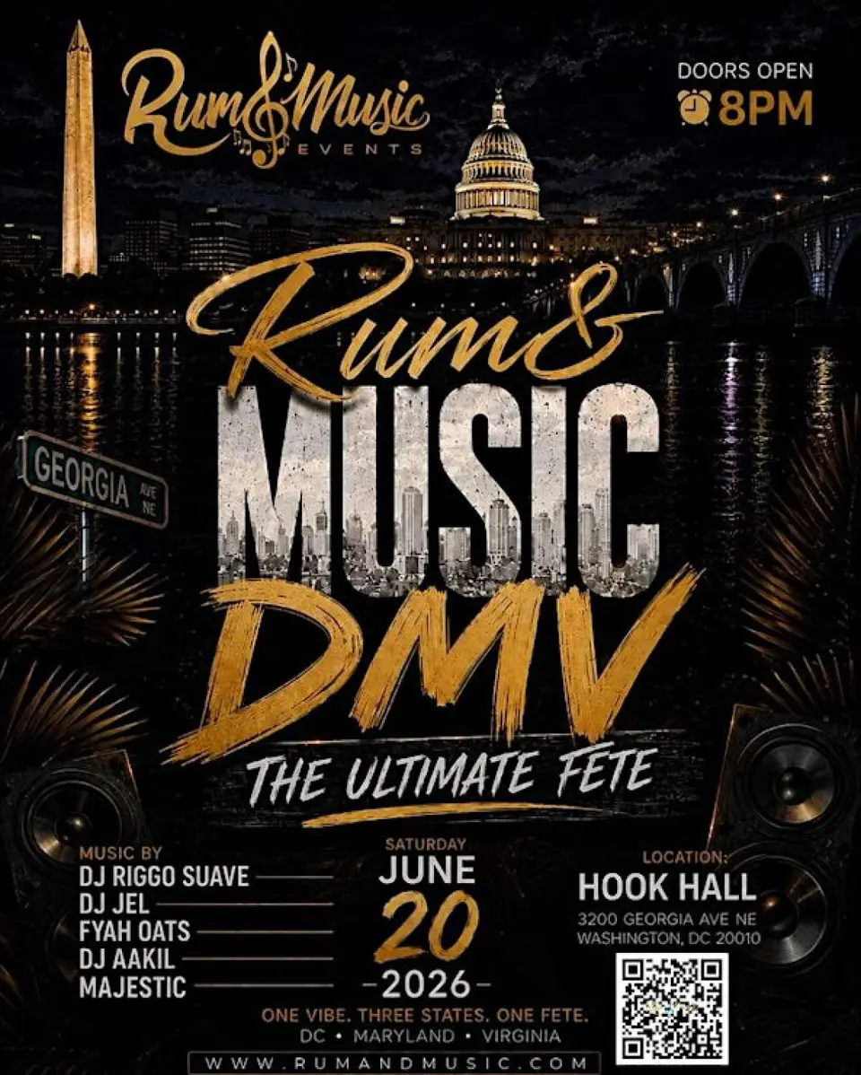 Rum and Music DMV  flyer or graphic.