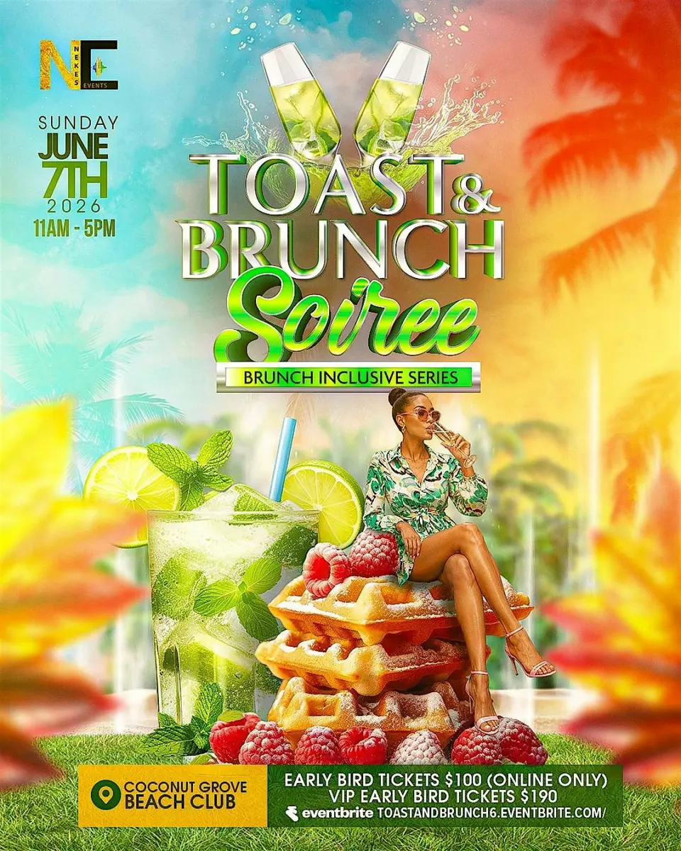 Toast & Brunch Soiree flyer or graphic.