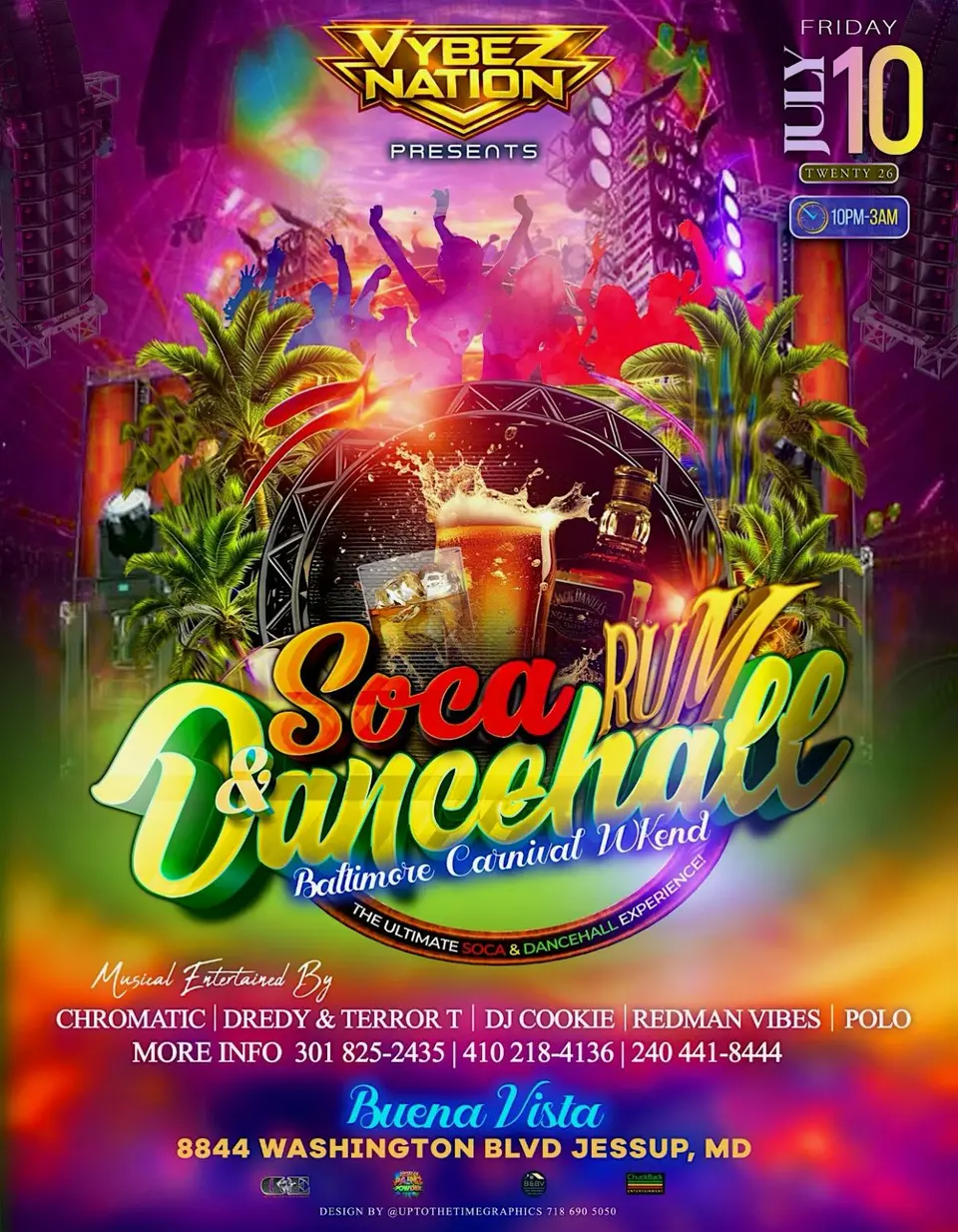 Soca, Rum & Dancehall flyer or graphic.
