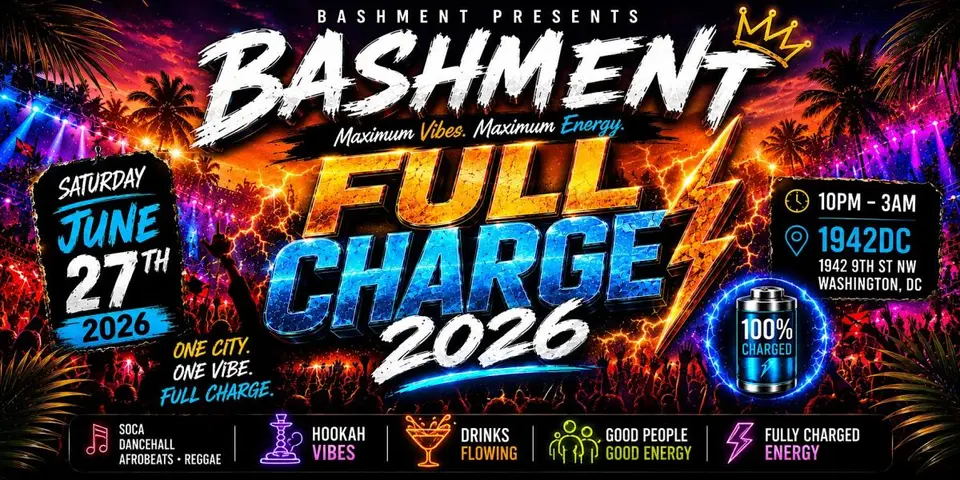 Bashment Full Charge flyer or graphic.