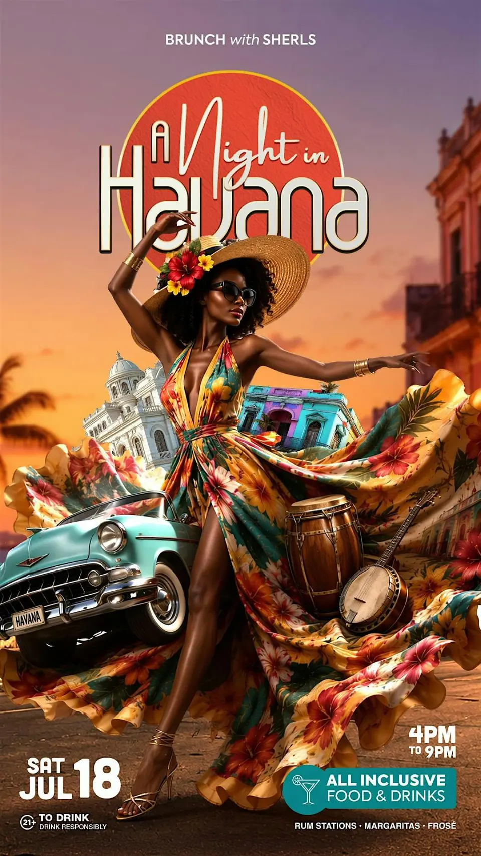 Brunch with Sherls: A Night In Havana  flyer or graphic.