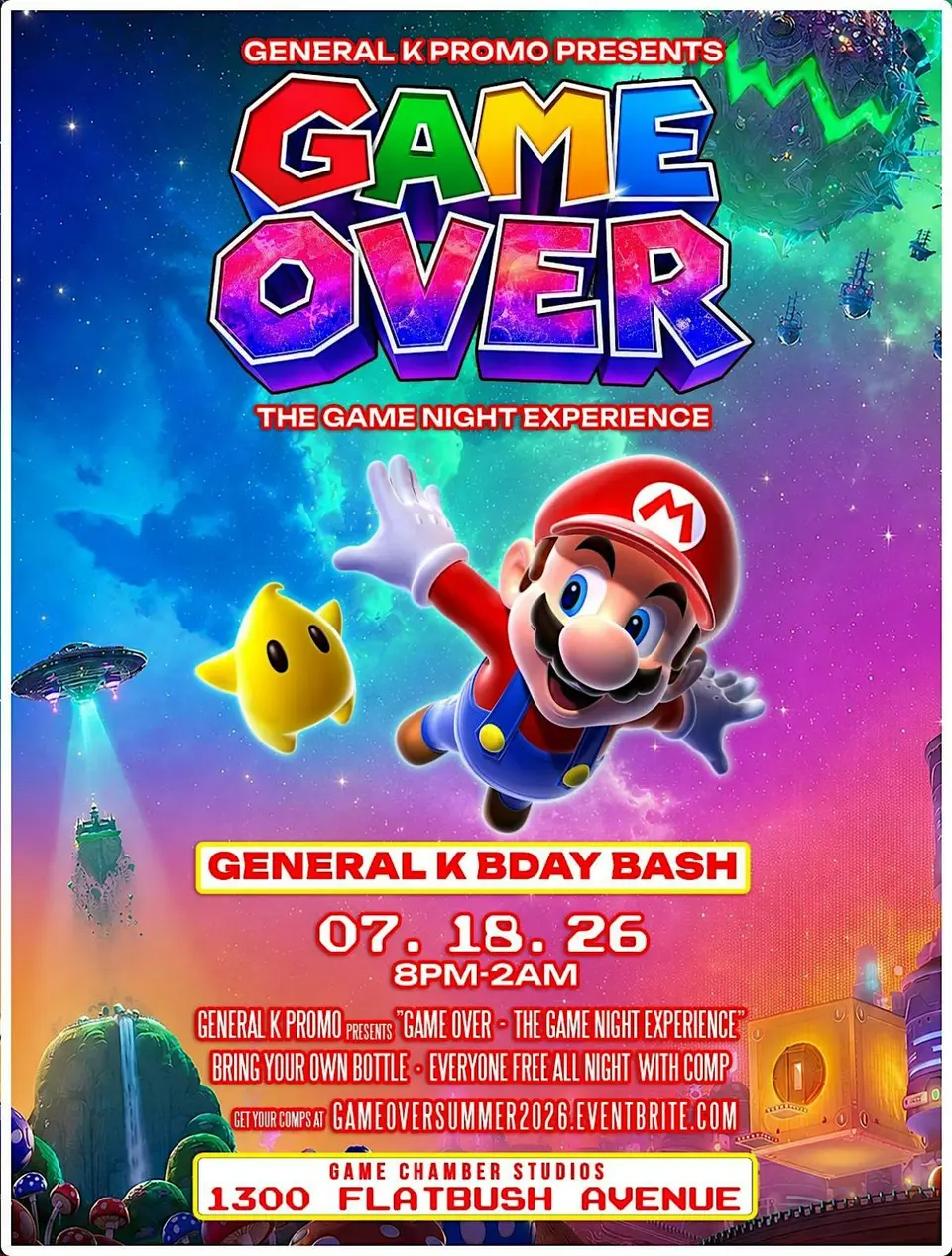 Game Over: The Gamenight Experience flyer or graphic.
