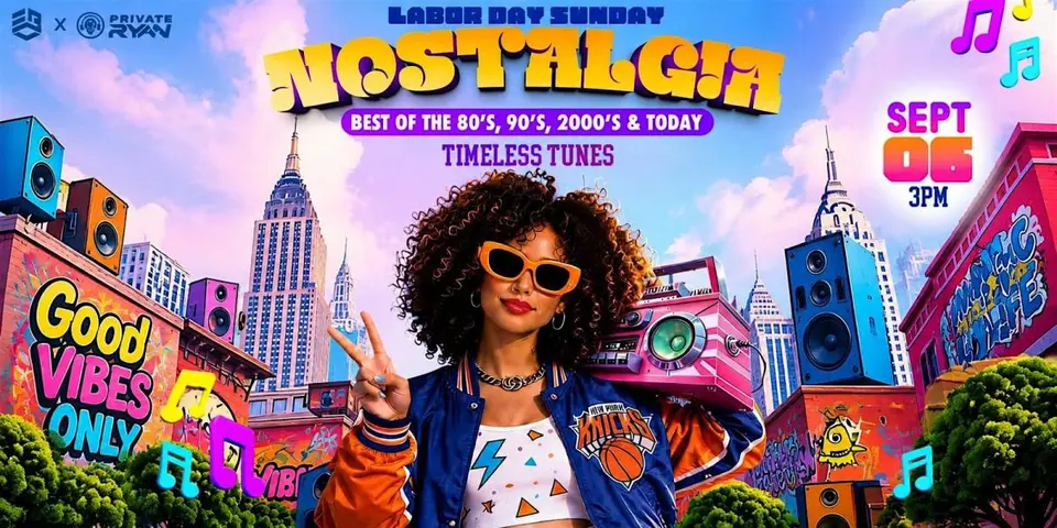 Nostalgia flyer or graphic.