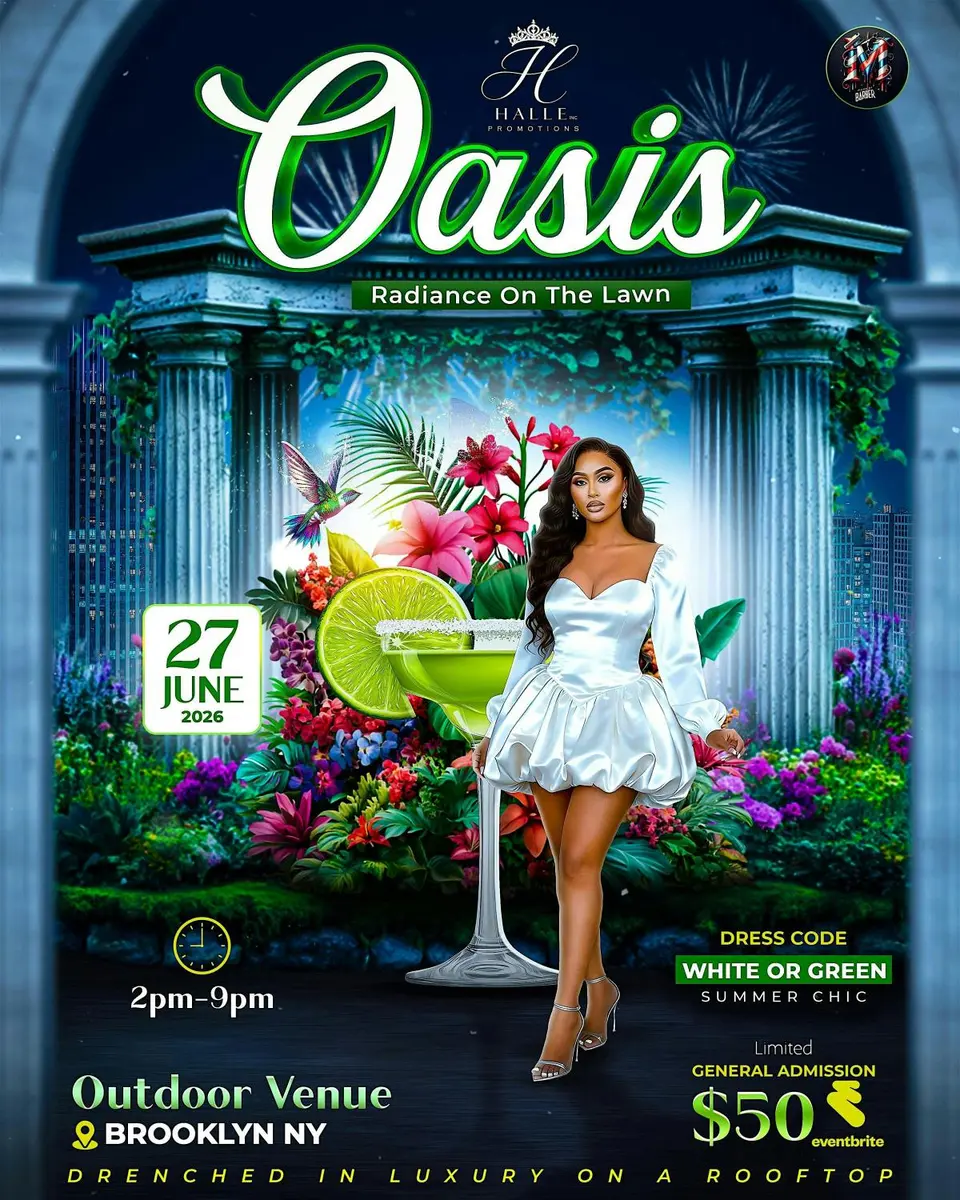 Oasis -Radiance On The Lawn flyer or graphic.
