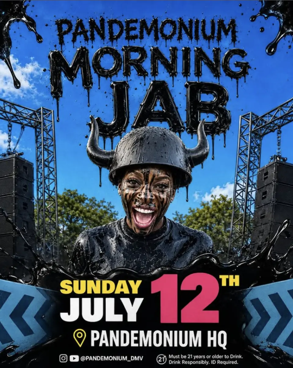 Pandemonium Jouvert | Morning Jab flyer or graphic.