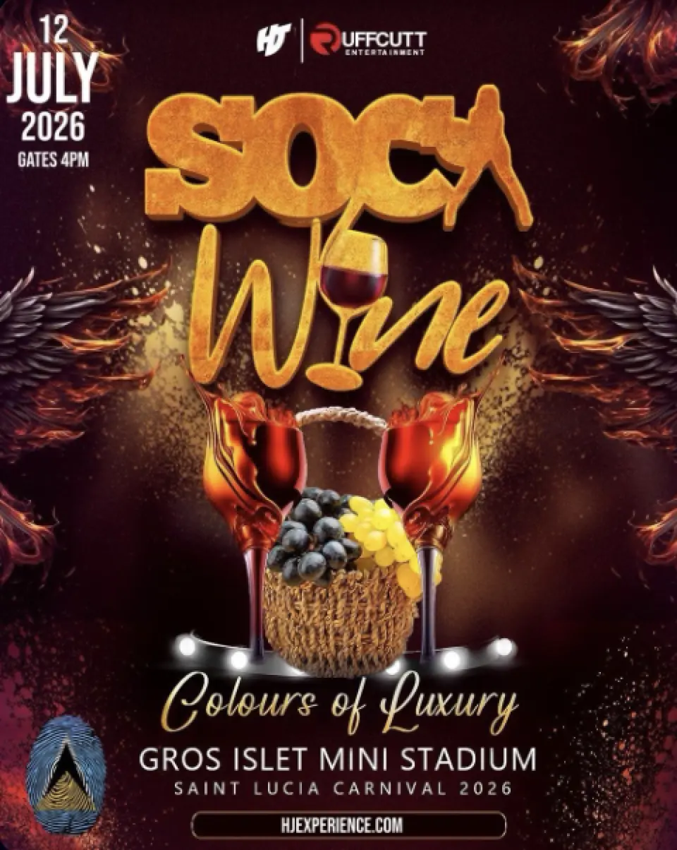 Soca and Wine flyer or graphic.