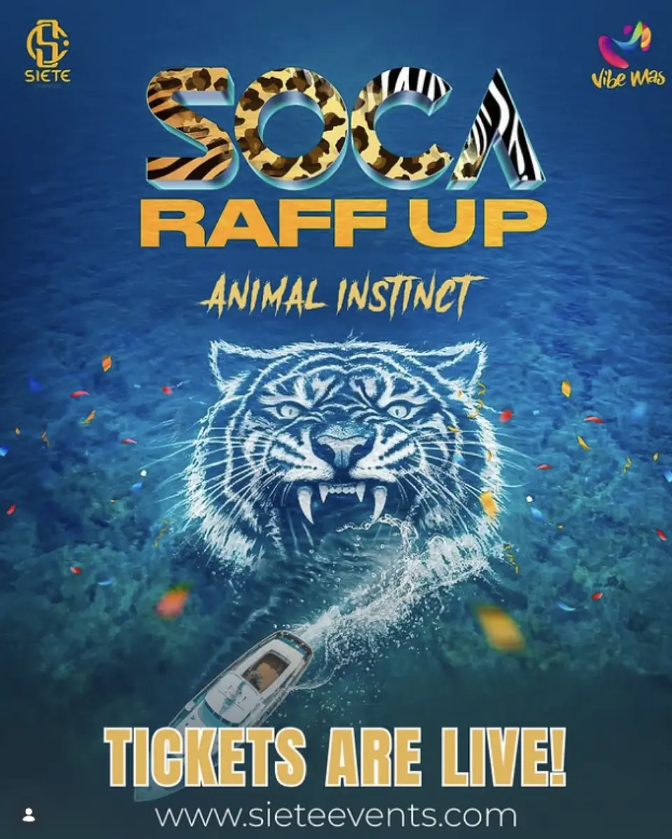 Soca Raff Up  flyer or graphic.