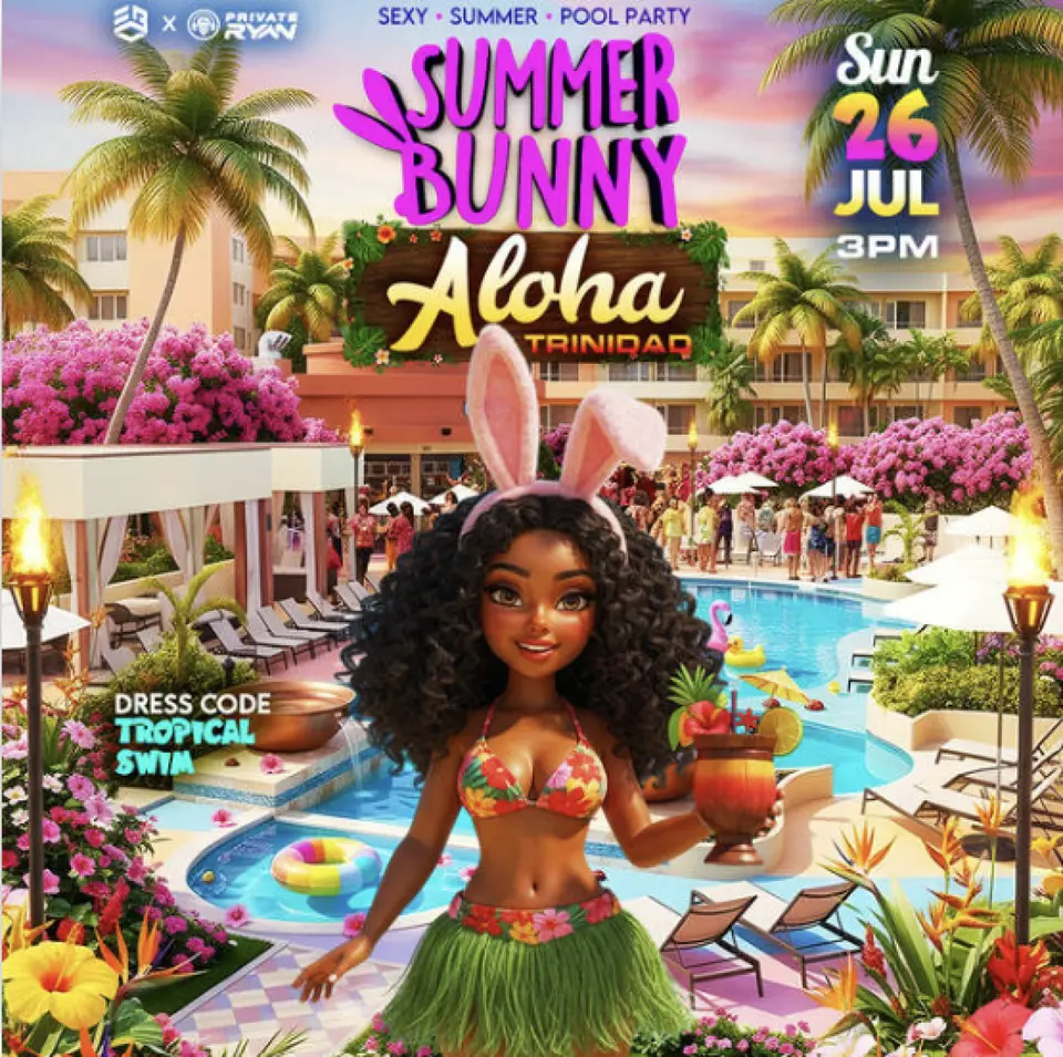 Summer Bunny Aloha flyer or graphic.