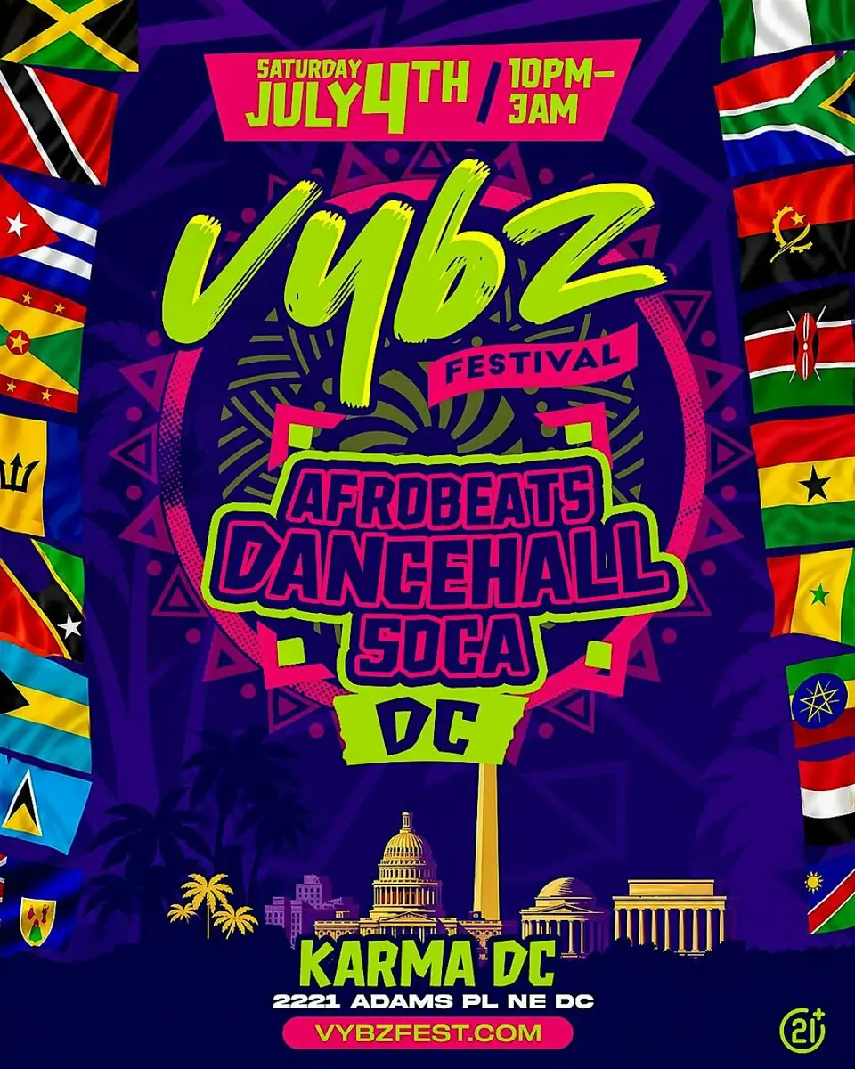 VYBZ FESTIVAL 4TH OF JULY flyer or graphic.